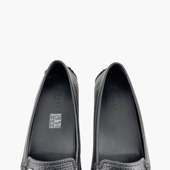 Gucci Interlocking GG Driving Loafers EU 36.5 US 6.5 Black Leather Flat Shoe - Picture 5 of 14